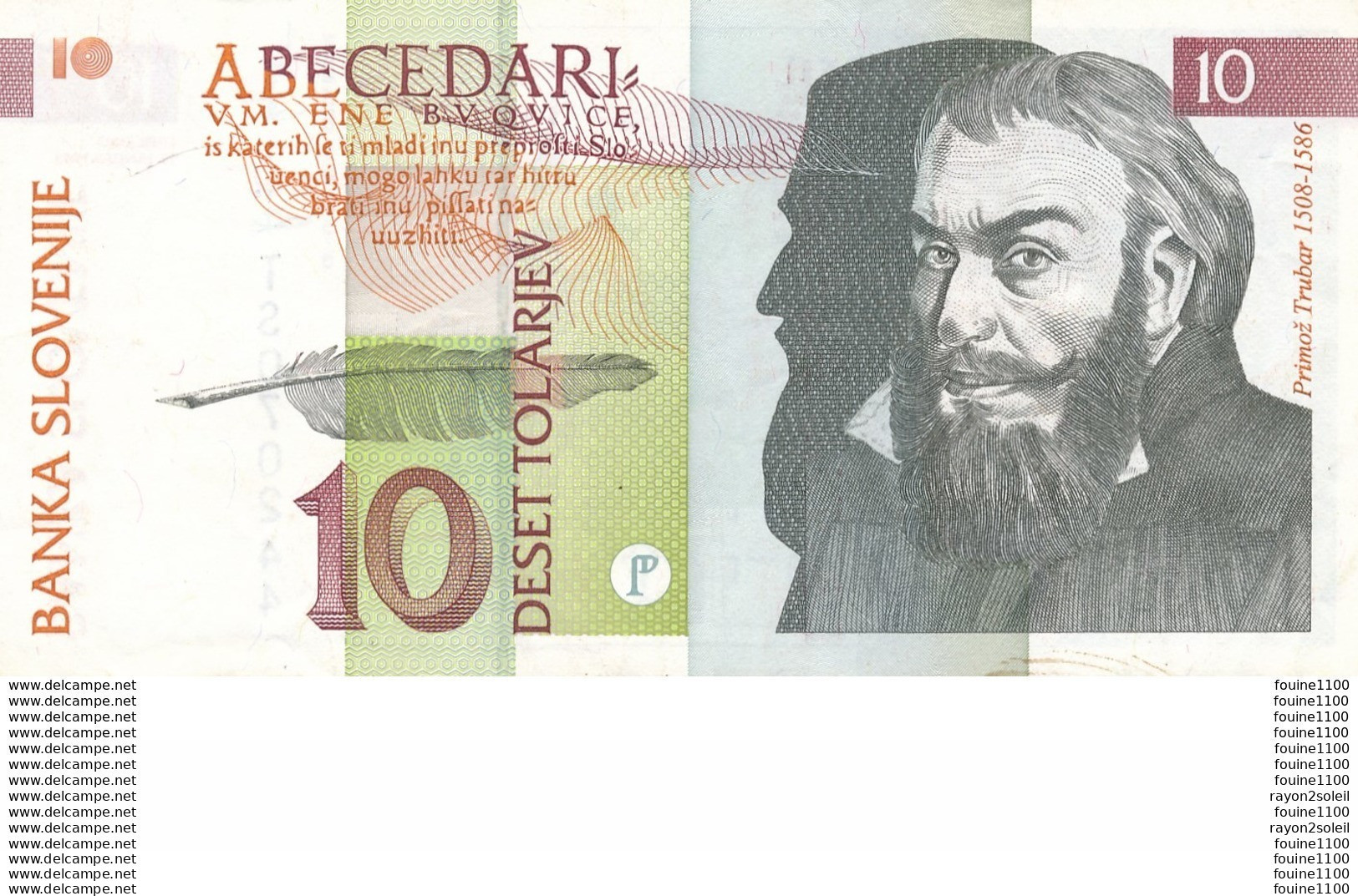 Billet De Banque Slovénie Slovénia  10 - Slovenië