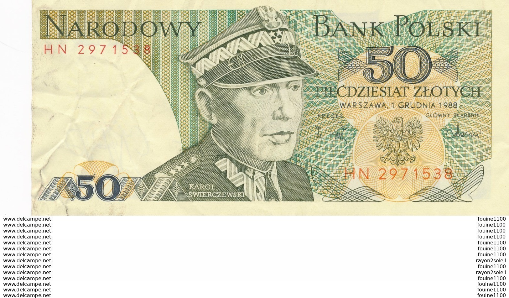 Billet  De Banque  Pologne  Polski  50 Zlotych - Pologne