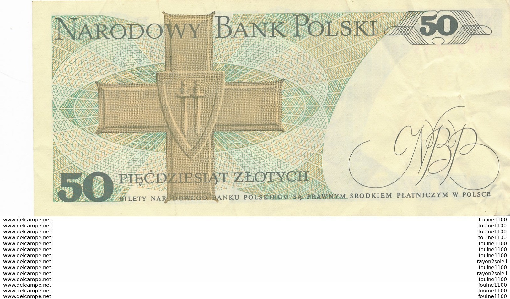 Billet  De Banque  Pologne  Polski  50 Zlotych - Pologne