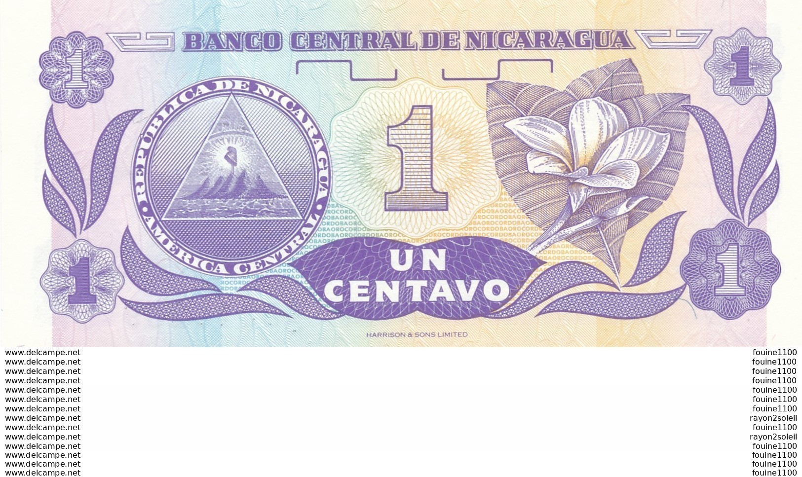 Billet De Banque  Nicaragua  1 Centavo De Cordoba - Nicaragua