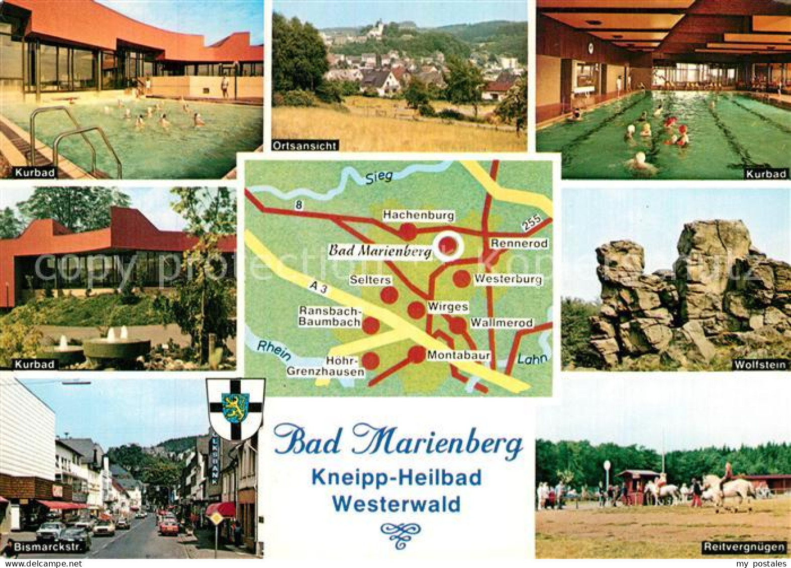 42914548 Bad Marienberg Kurbad Teilansicht Bismarckstrasse Reiter Landkarte  Bad - Bad Marienberg