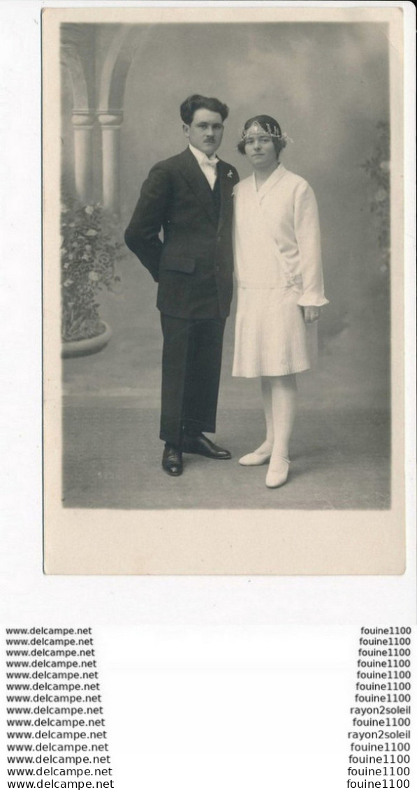 Carte Photo  De  Mariage  à Identifier Année 1928  ( Recto Verso ) - Noces