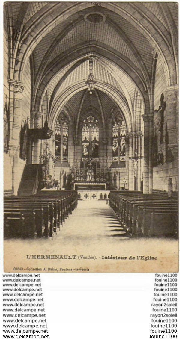 Carte De L'hermenault  Intérieur De L' église - L'Hermenault