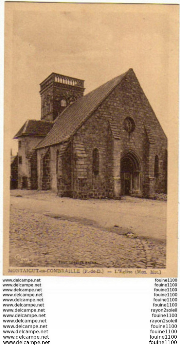 Carte De Montaigut En Combraille  L'église - Montaigut