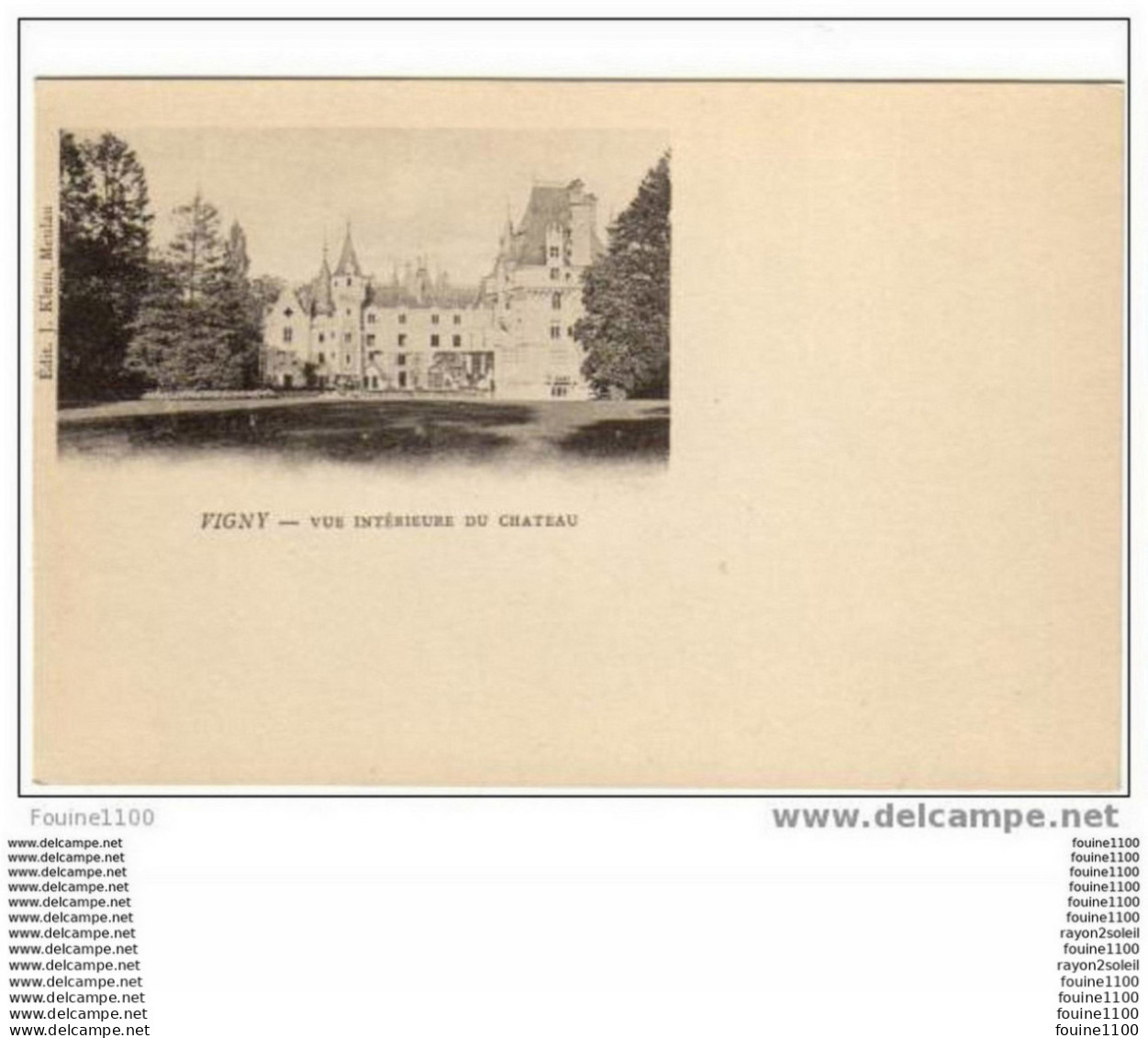 Carte De Vigny ( 95 Je Pense ) Vue Intérieure Du Château - Vigny