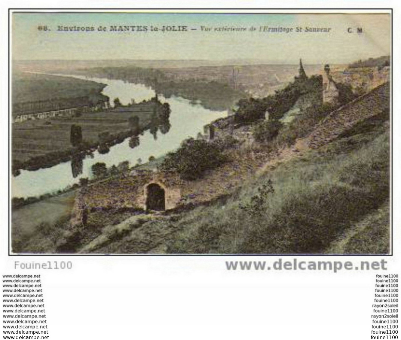 Carte Des Environs De Mantes La Jolie Vue Extérieure De L' Ermitage Saint Sauveur - Mantes La Jolie