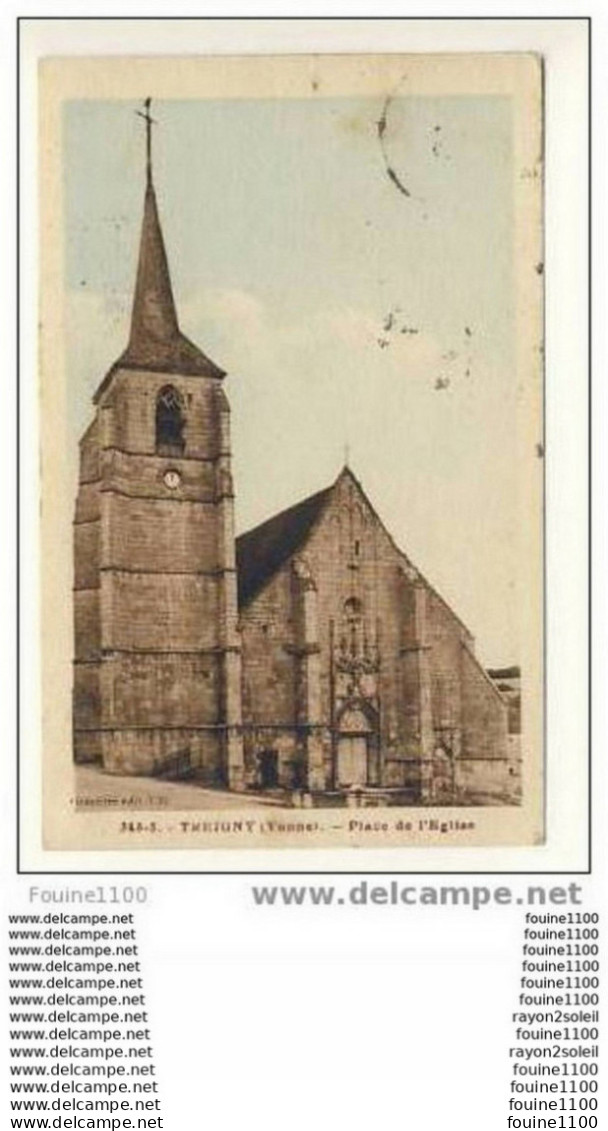 Carte De Treigny Place De L' église - Treigny