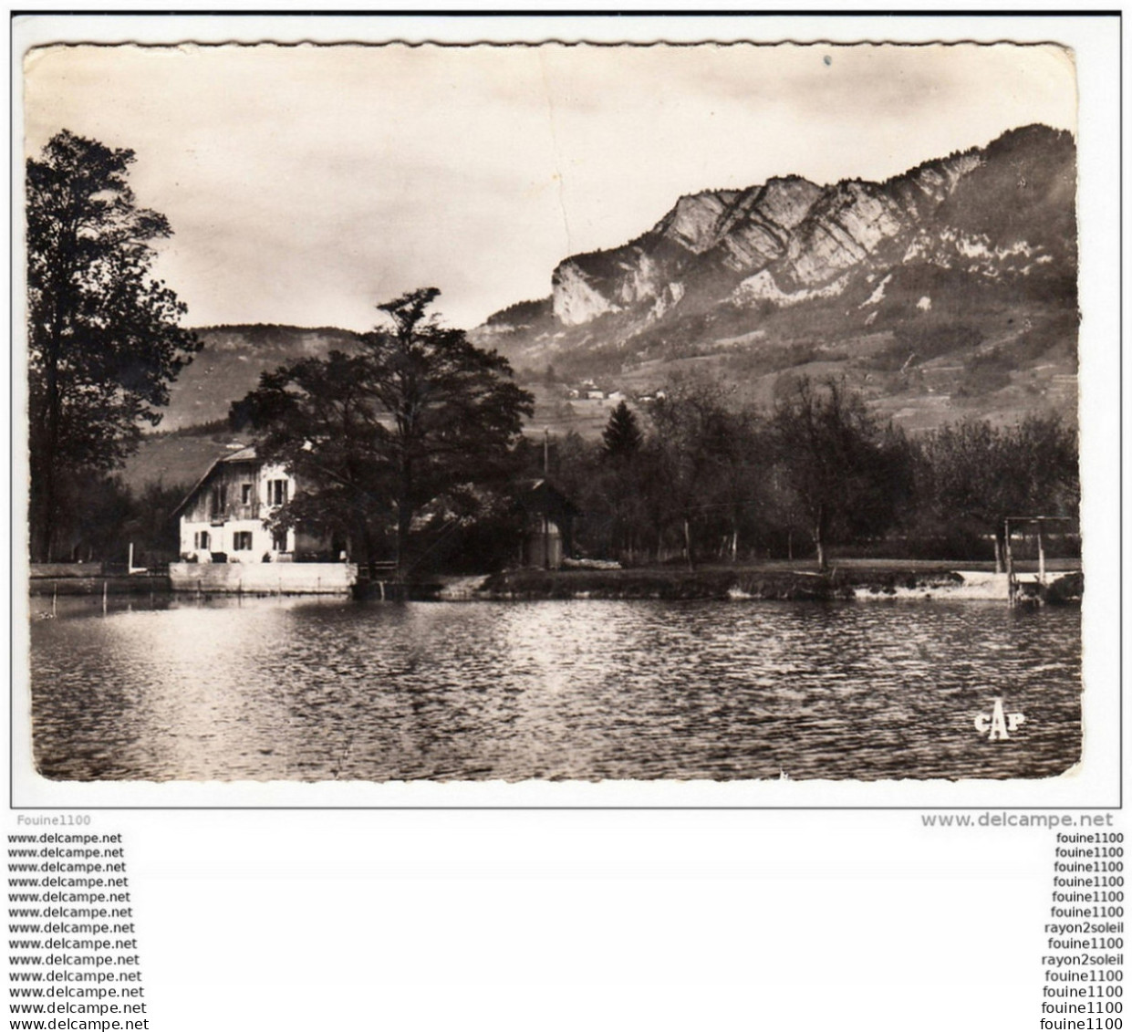Carte ( Format 15 X 10,5 Cm ) Environs De Bonneville Lac D' Ayse  Plage Et Le Reyret  ( Recto Verso ) Mauvais état - Bonneville