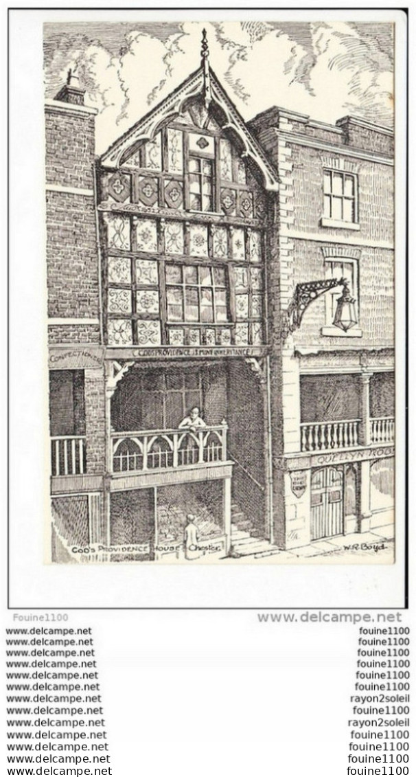 Carte CHESTER  Coo's Providence  House  ( Illustration Dessin W R Boyd )  ( Recto Verso ) - Chester