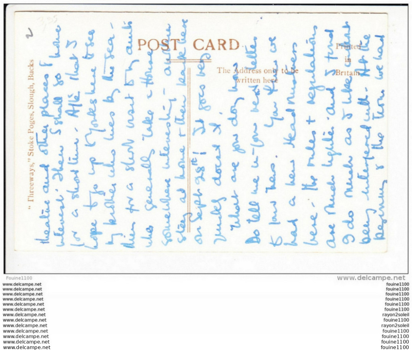 Carte  Burnham Beeches   ( Recto Verso ) - Buckinghamshire