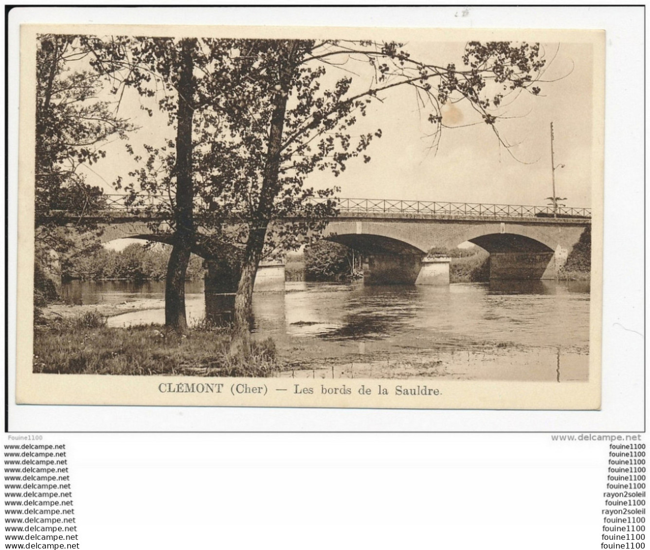 Carte  De Clémont  Les Bords De La Sauldre  ( Recto Verso ) - Clémont