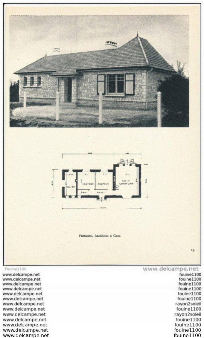 Achitecture Ancien Plan De Maison / Villa ( Architecte PERRUSSIN à CAEN     ) - Architektur