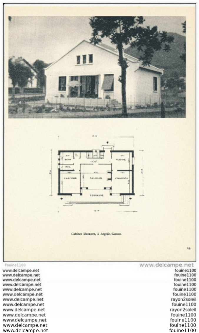 Achitecture Ancien Plan De Maison / Villa ( Architecte Ou Constructeur Cabinet DECROIX à ARGELES GAZOST     ) - Architektur