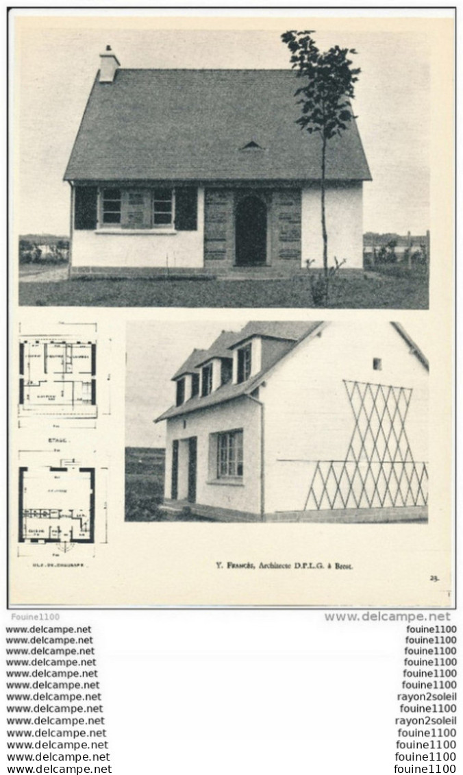 Achitecture Ancien Plan De Maison / Villa ( Architecte Y. FRANCES à BREST   ) - Architektur