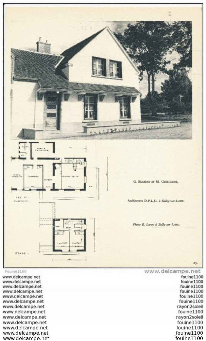 Achitecture Ancien Plan De Maison / Villa ( Architecte BLAREAU Et GUILLAUME à SULLY SUR LOIRE ) Photo R Leroy à Sully - Architektur