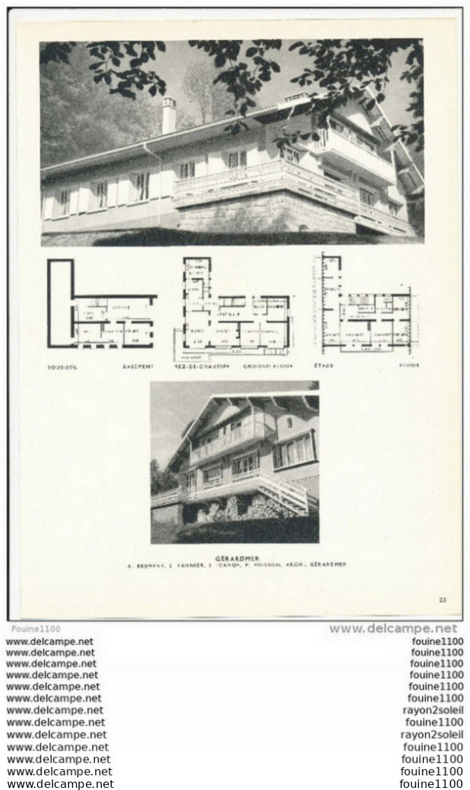 Architecture Ancien Plan De Chalet à GERARDMER ( Architecte BREMENT PANNIER IVANOF POISSON à GERARDMER ) - Architektur