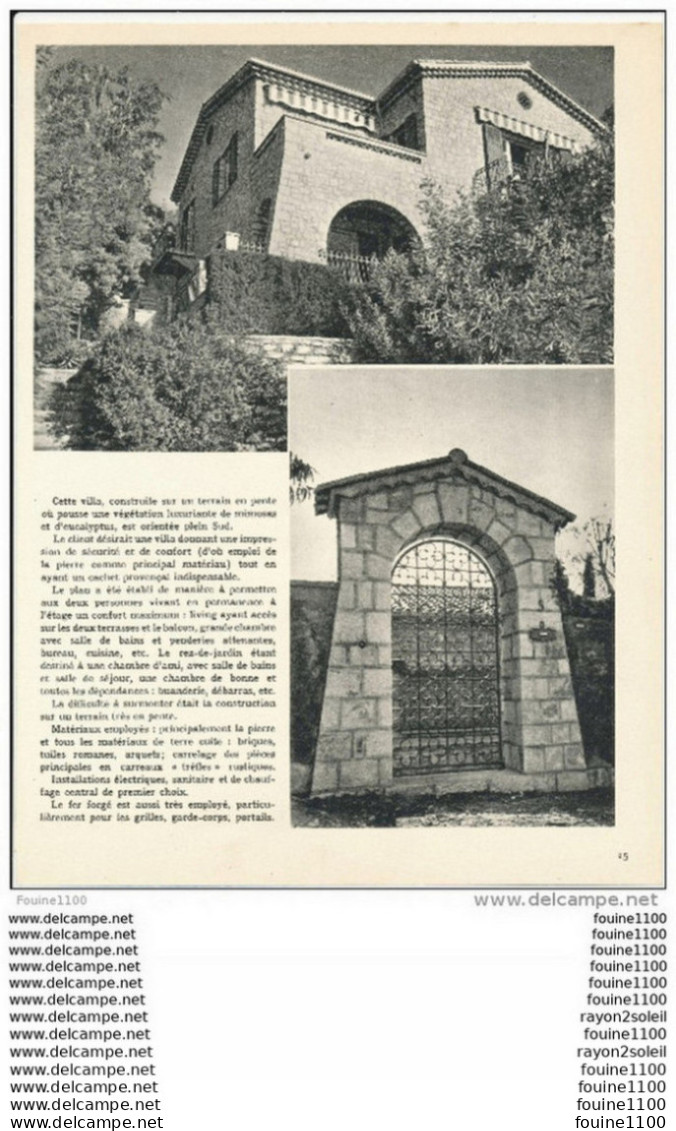 Architecture Ancien Plan D'une Villa à CANNES ( Architecte BELLINI ) - Arquitectura