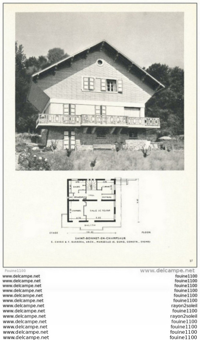 Ancien Plan De Chalet à SAINT BONNET EN CHAMPSAUR  ( Architecte Chirie & Barrera à Marseille Gunz Constructeur à Digne - Architecture