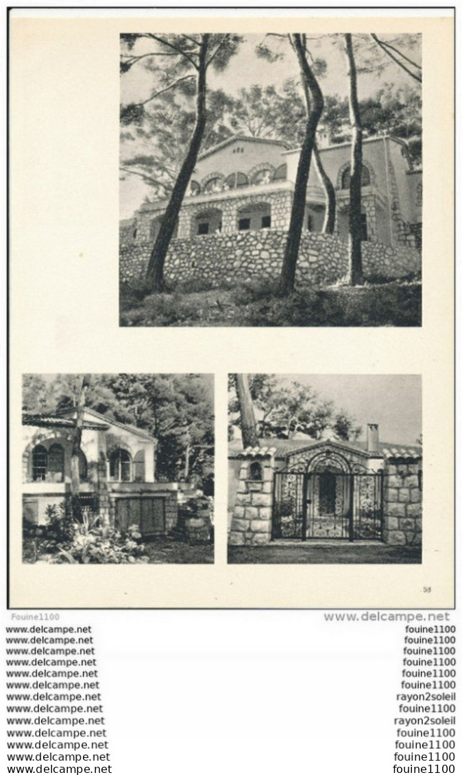 Architecture Ancien Plan D'une Villa " Clapotis " Située Dans Les Bois Du CAP D' ANTIBES   ( Architecte  Marchal ) - Architektur