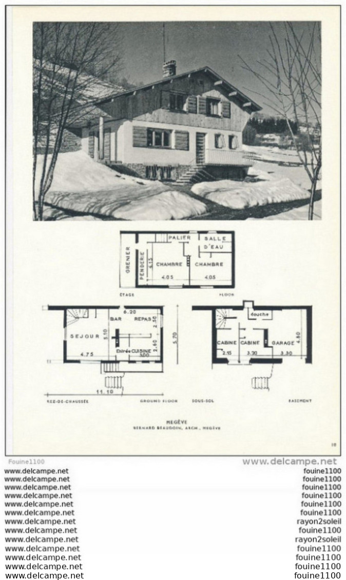 Architecture Ancien Plan De Chalet à  MEGEVE  ( Architecte Bernard Beaudoin à Megève     ) - Architecture