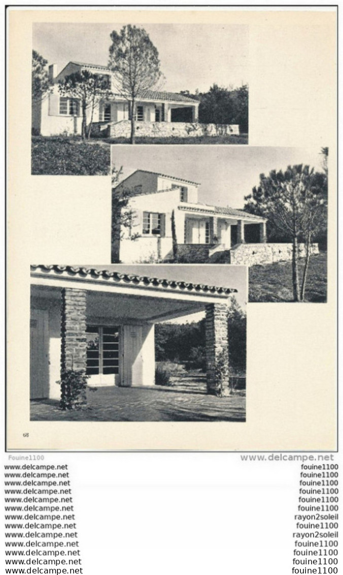 Architecture Ancien Plan D'une Villa " Au Cap Pinet " Env. De Saint Tropez ( Architecte BARBIER BOUVET RICHIER    ) - Architektur