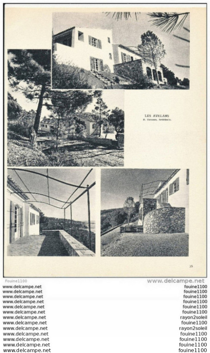 Architecture Ancien Plan D'une Villa " Les Avelans " Située à SAINTE MAXIME LA GARONNETTE ( Architecte  RICHIER ) - Architektur