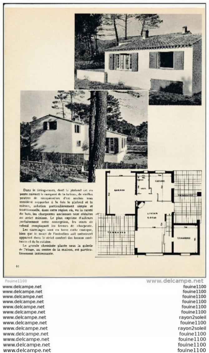 Architecture Ancien Plan D'une Villa A CAVALAIRE ( Architecte BARBIER BOUVET RICHIER  ) - Architectuur
