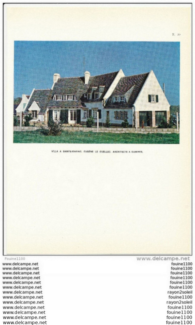 Architecture Ancien Plan D'une Villa à SAINTE MARINE  ( Architecte Le Guellec à Quimper  ) - Architectuur