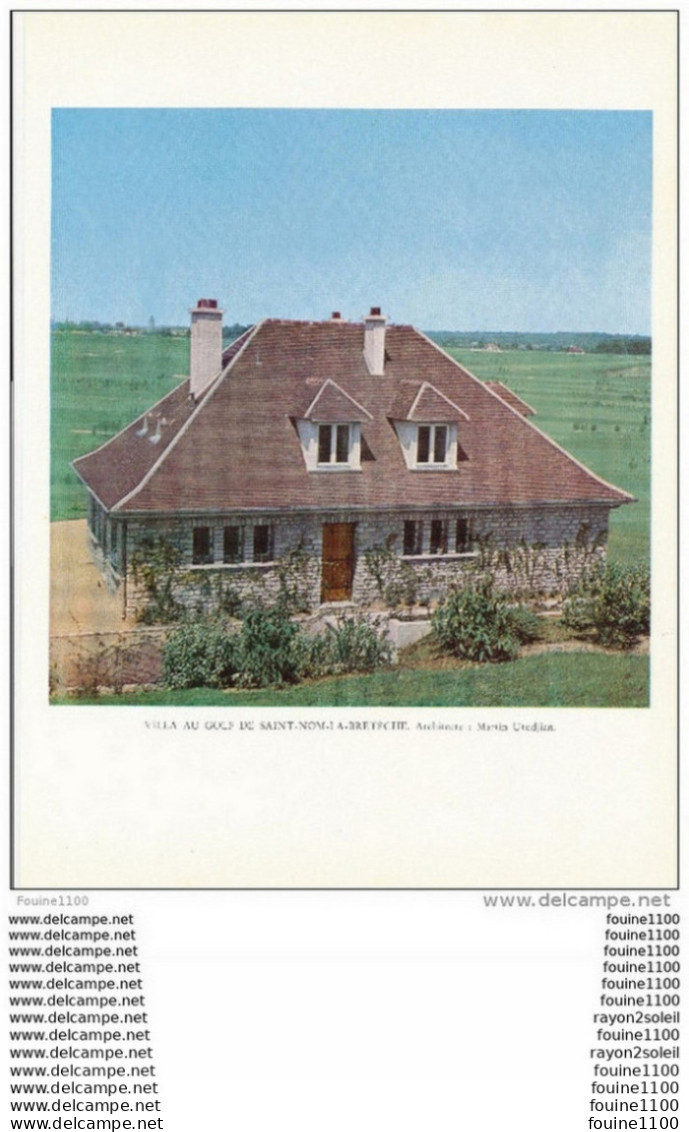 Architecture Ancien Plan D'une Villa Au GOLF DE SAINT NOM LA BRETECHE   ( Architecte Martin Utudjian   ) - Architettura