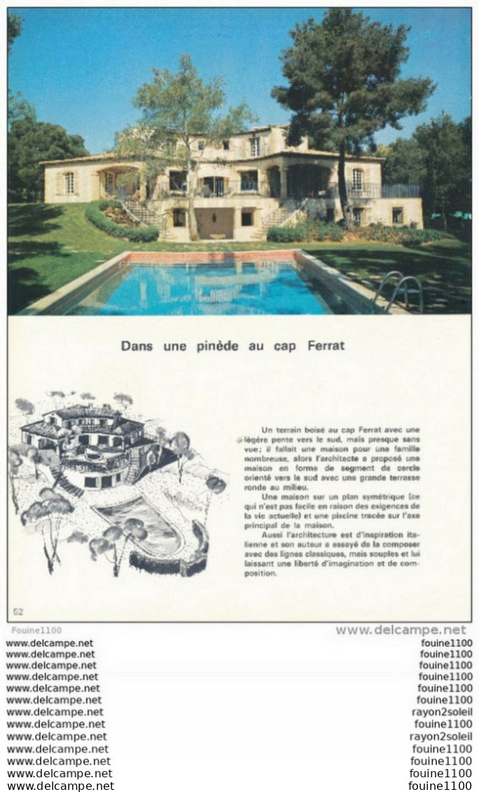 Architecture Plan / Photo D'une Villa Dans Une Pinède Au CAP FERRAT ( Architecte A. Svetchine à Nice ) - Architecture