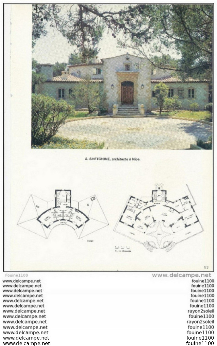 Architecture Plan / Photo D'une Villa Dans Une Pinède Au CAP FERRAT ( Architecte A. Svetchine à Nice ) - Architektur