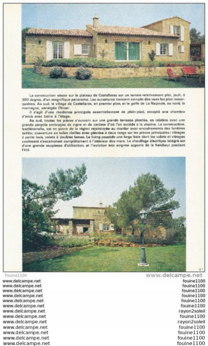Architecture Plan / Photo D'une Maison / Villa Sur Le Plateau De CASTELLARAS ( Architecte P. Fevrier à Nice ) - Architettura