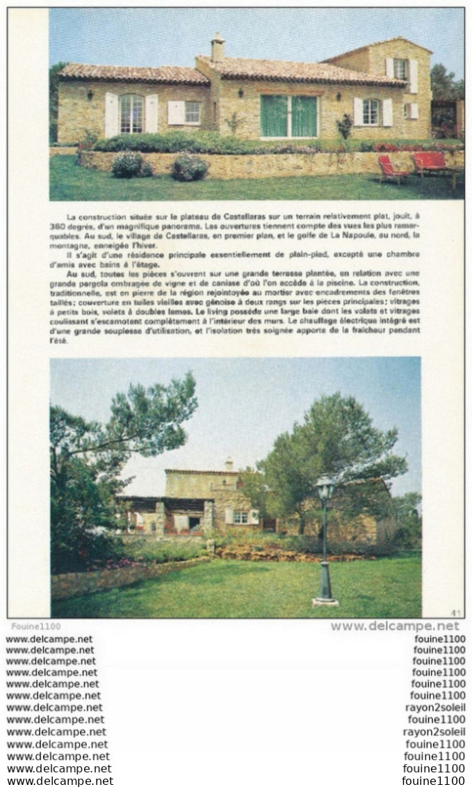 Architecture Plan / Photo D'une Maison / Villa Sur Le Plateau De CASTELLARAS ( Architecte P. Fevrier à Nice ) - Architecture