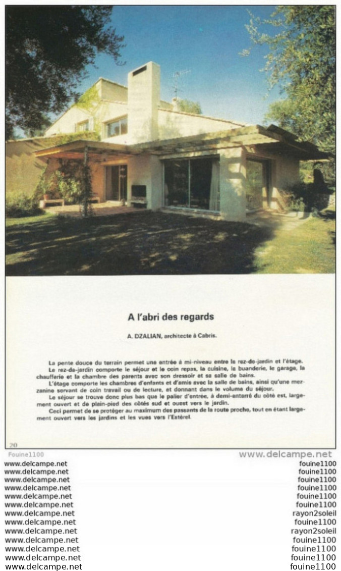 Architecture Plan / Photo D'une Villa / Maison Non Située ( Architecte A. DZALIAN à CABRIS ) - Architecture