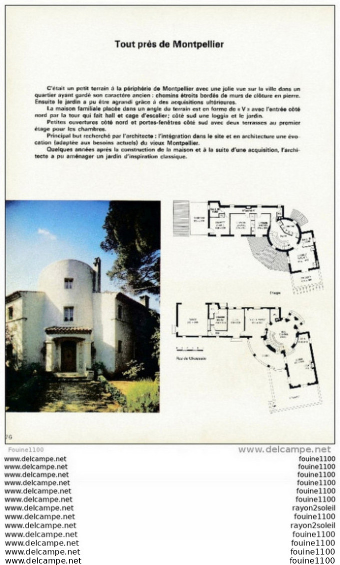 Plan / Photo D'une Villa / Maison Située Au Dessous De SAINT JEANNET ( Maître D'oeuvre Juillard à La Colle Sur Loup ) - Architecture