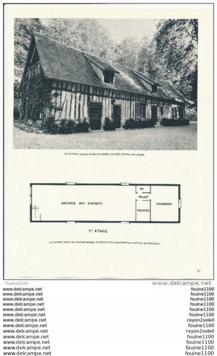 Architecture Plan / Photo Du Moulin D' Andé Sur Un Bras De La Seine  ( Avec La Grange En Face ) Après Restauration - Architettura