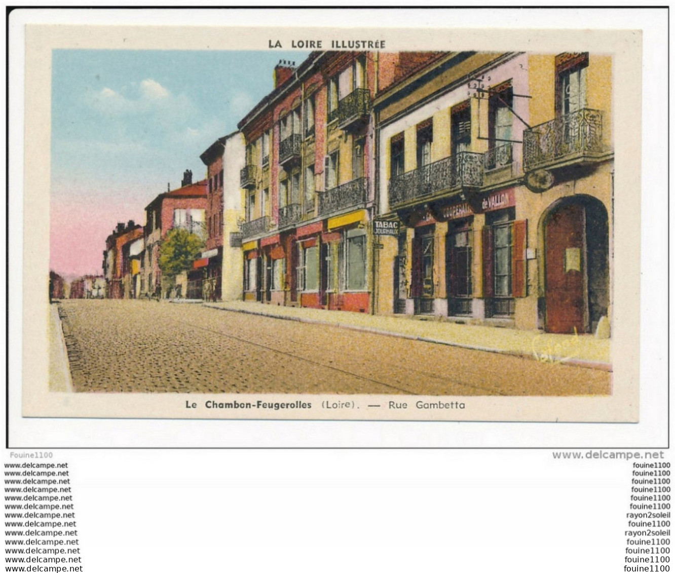 Carte Le Chambon Feugerolles  Rue Gambetta   ( Recto Verso ) - Le Chambon Feugerolles