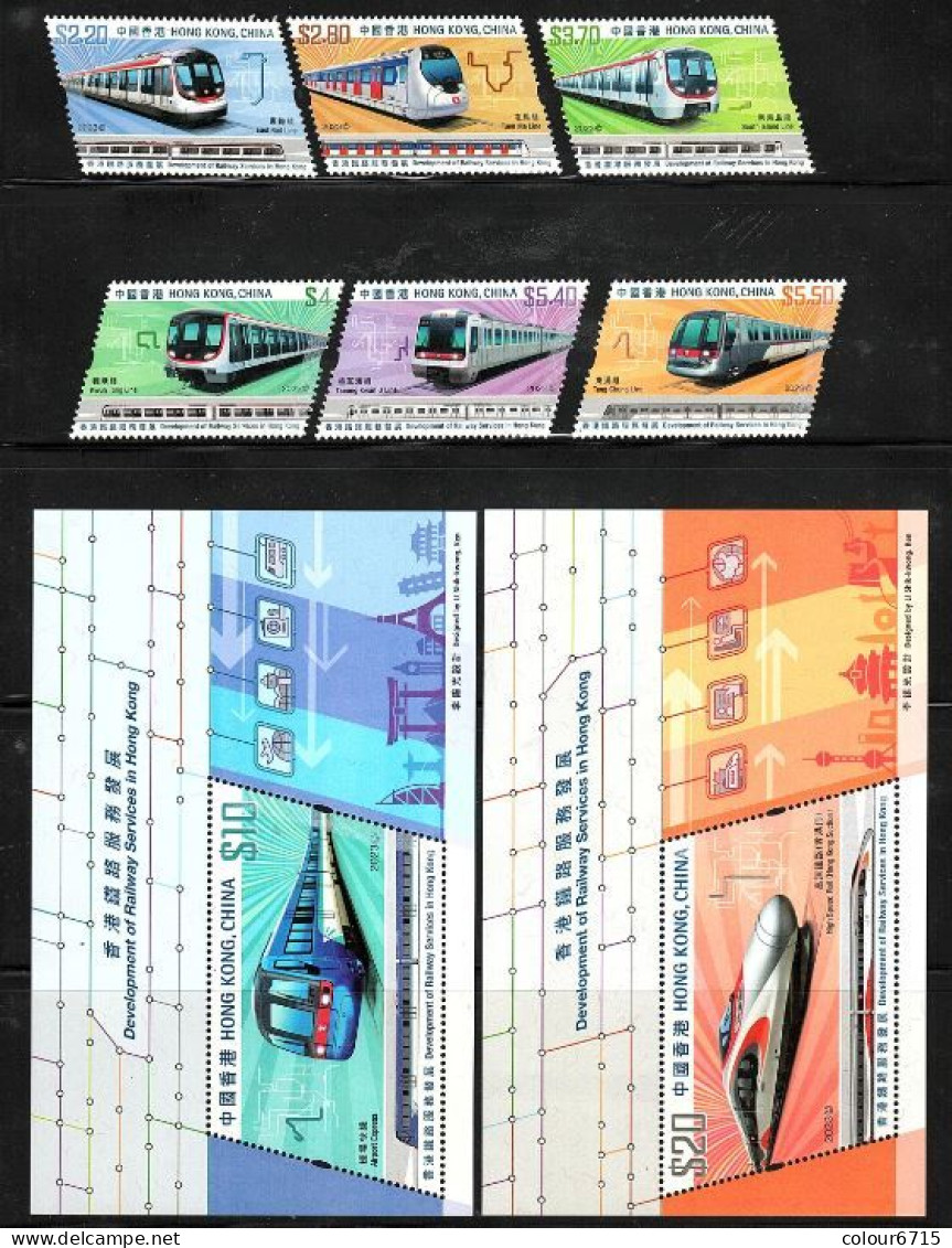 China Hong Kong 2023 Development Of Railway Services In Hong Kong (stamps 6v+SS/Block 2v) MNH - Unused Stamps