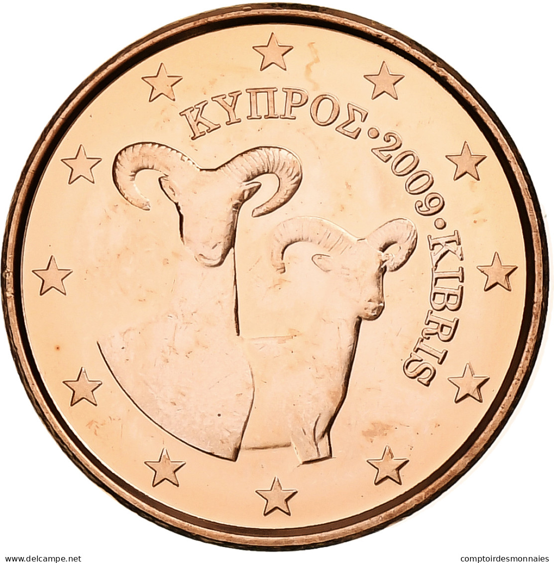 Chypre, Euro Cent, 2009, Cuivre Plaqué Acier, FDC, KM:78 - Chypre