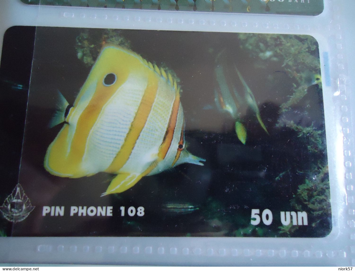 THAILAND USED  CARDS PIN 108 FISH FISHES - Fish