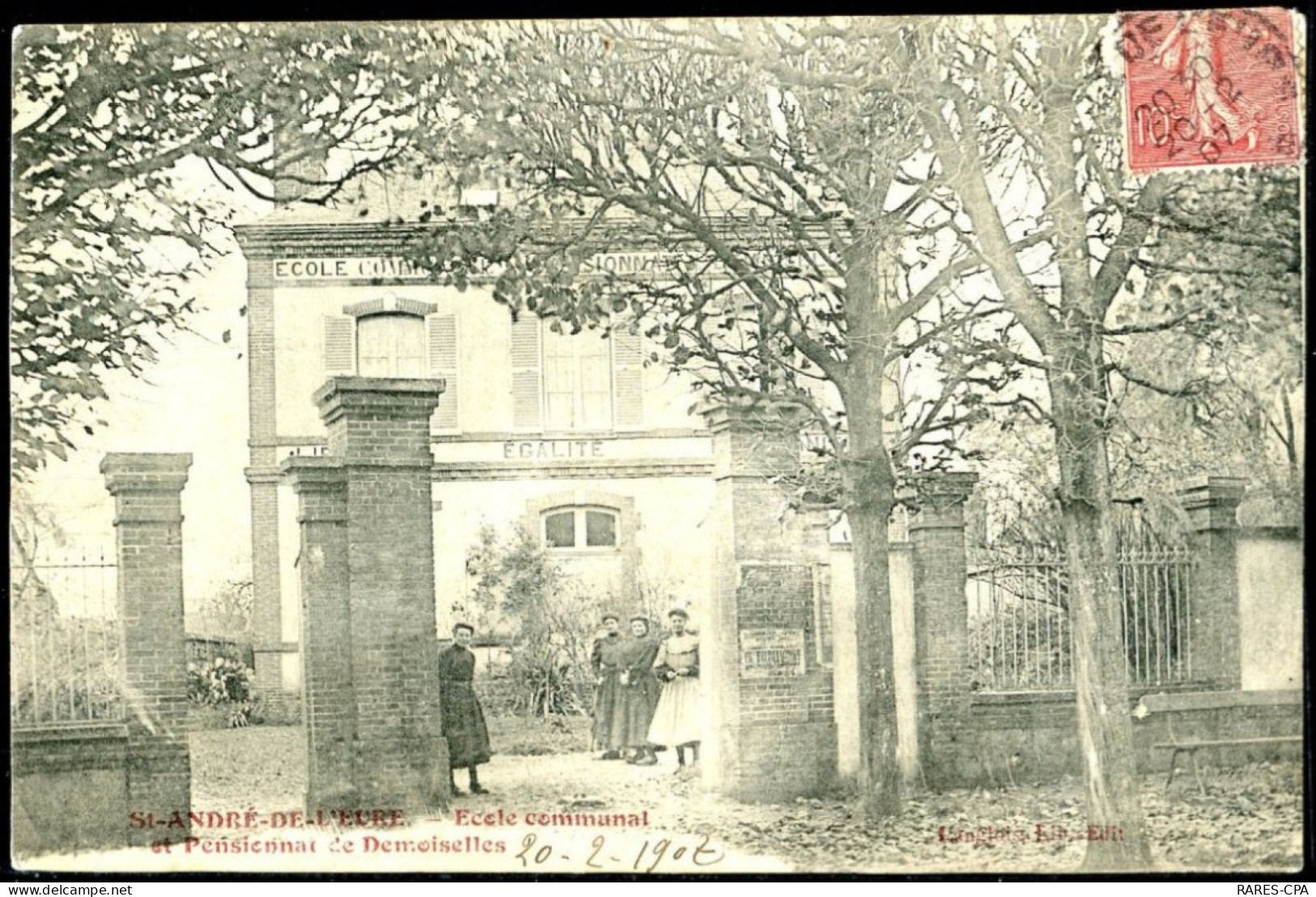 27 SAINT ANDRE DE L'EURE - Ecole Communal Et Pensionnat De Demoiselles - TB - Sonstige & Ohne Zuordnung