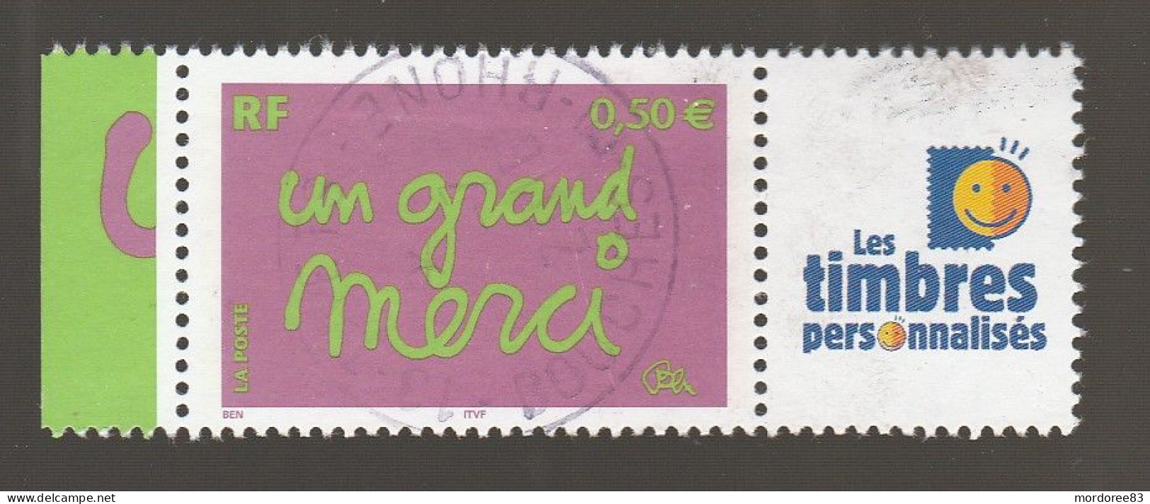 FRANCE 2004 UN GRAND MERCI OBLITERE 3637A - Used Stamps