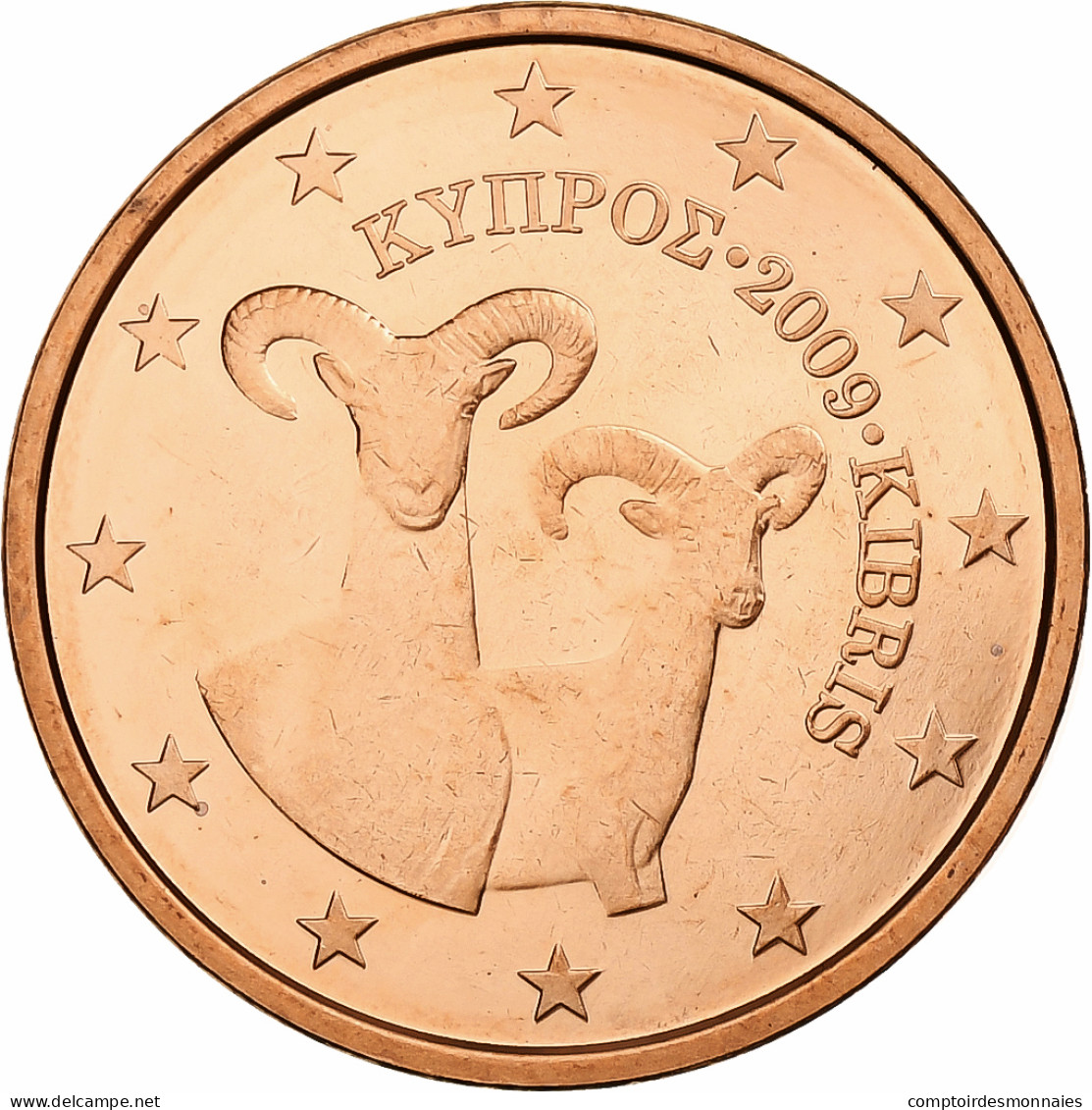 Chypre, 5 Euro Cent, 2009, Cuivre Plaqué Acier, FDC, KM:80 - Chypre