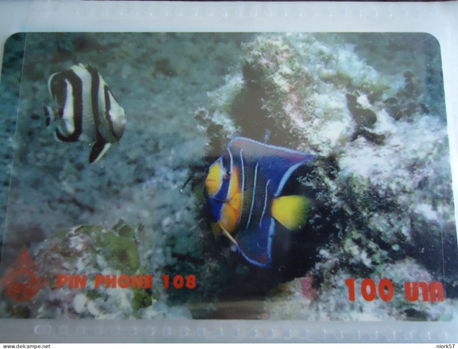 THAILAND   CARDS PIN 108  FISH FISHES  MARINE LIFE - Vissen