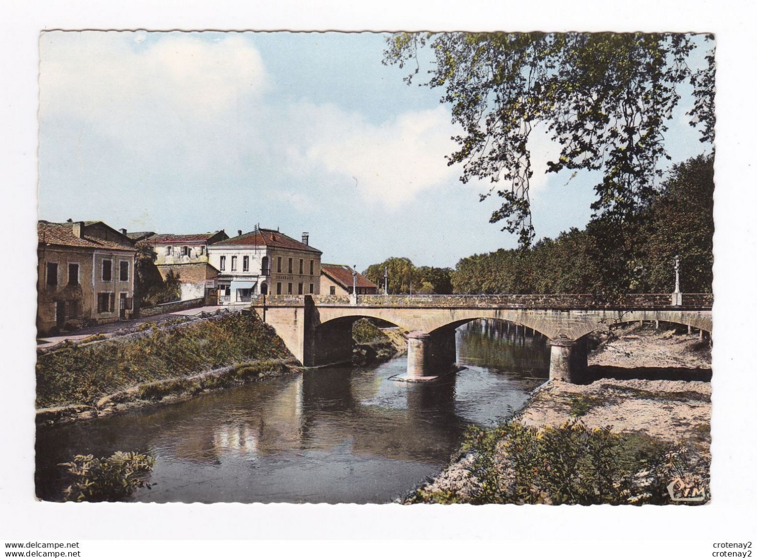 40 TARTAS Le Pont Sur La Midouze VOIR ZOOM Pharmacie PUB Murale Biscuits LU VOIR DOS Et Flamme De DAX En 1967 - Tartas