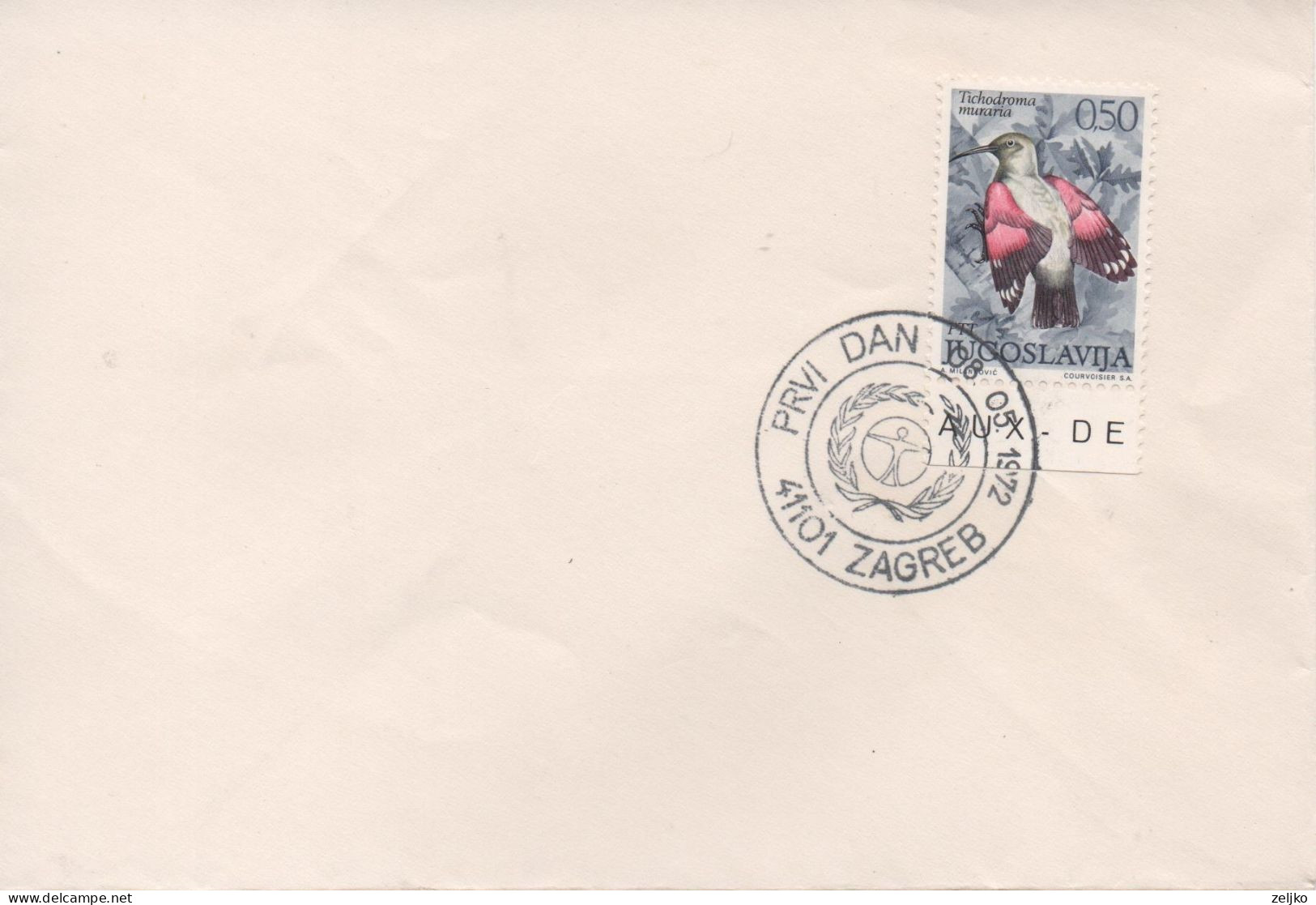 Yugoslavia 1972, Birds, First Day Cancel Zagreb, Rare - Brieven En Documenten