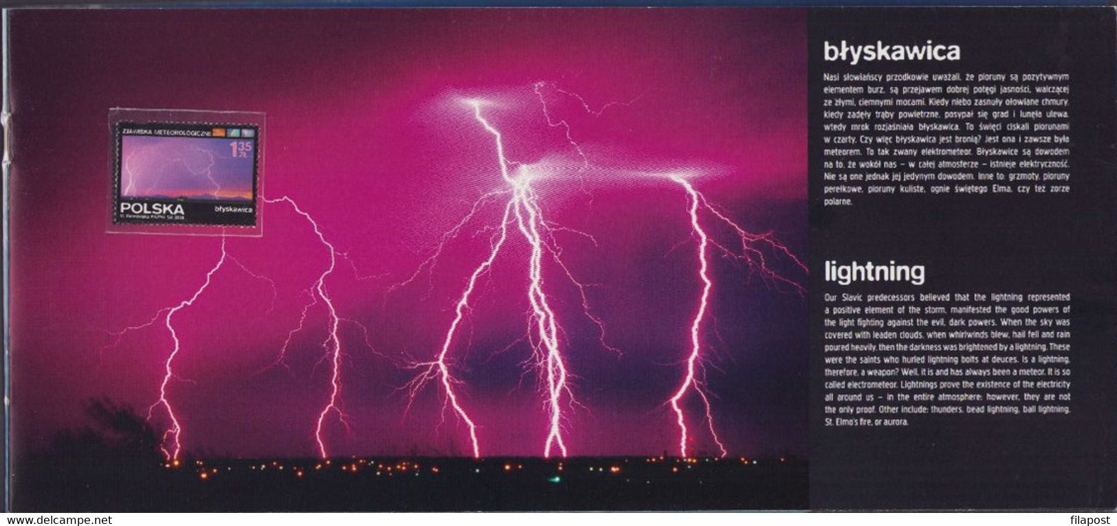 Poland 2008 + 2014  Booklet Meteorological Phenomena Wind Dessert Thunder Rainbow Whirlwind Cyclone FDC + 8 Stamps MNH** - Markenheftchen
