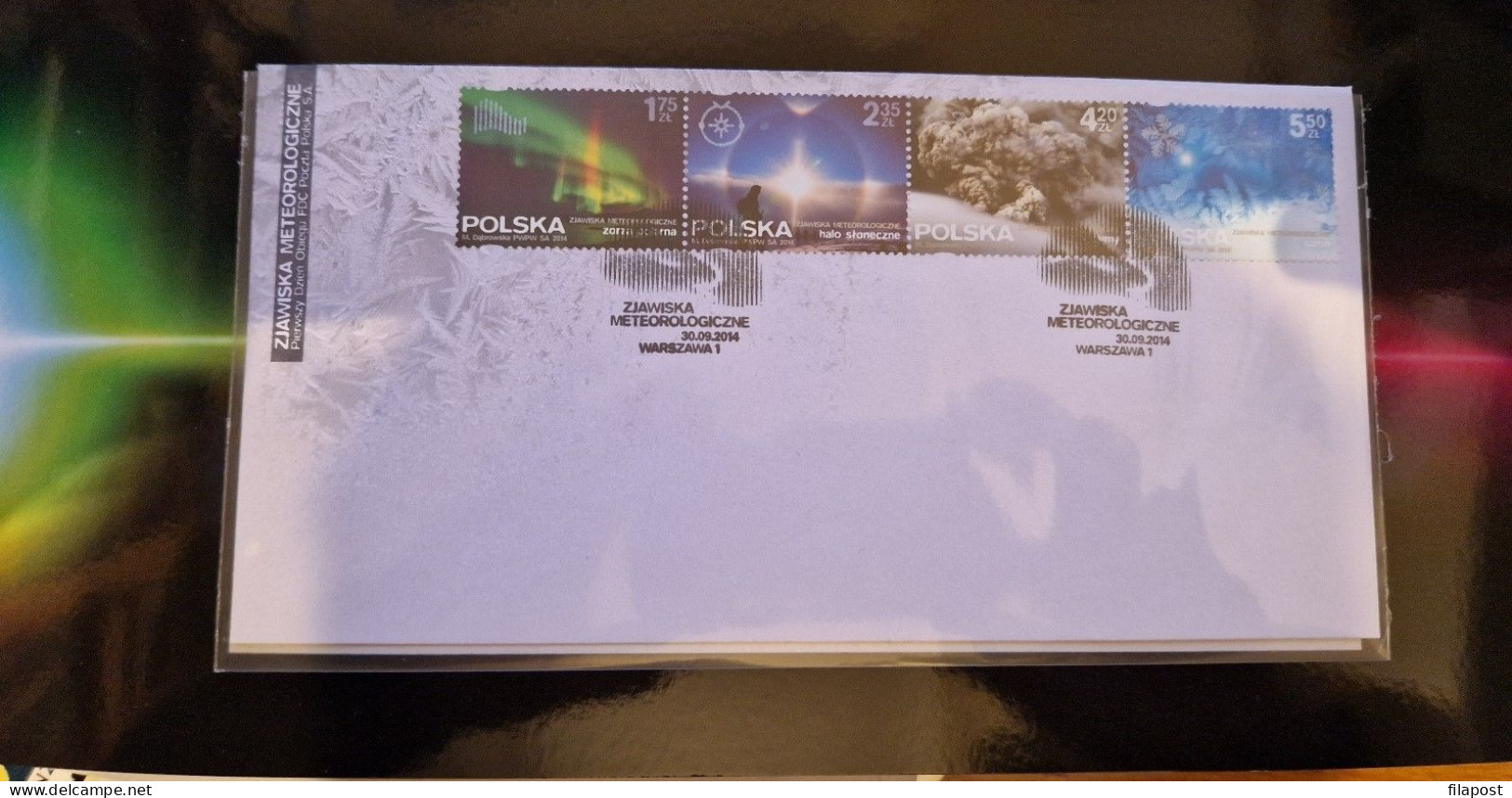 Poland 2008 + 2014  Booklet Meteorological Phenomena Wind Dessert Thunder Rainbow Whirlwind Cyclone FDC + 8 Stamps MNH** - Markenheftchen