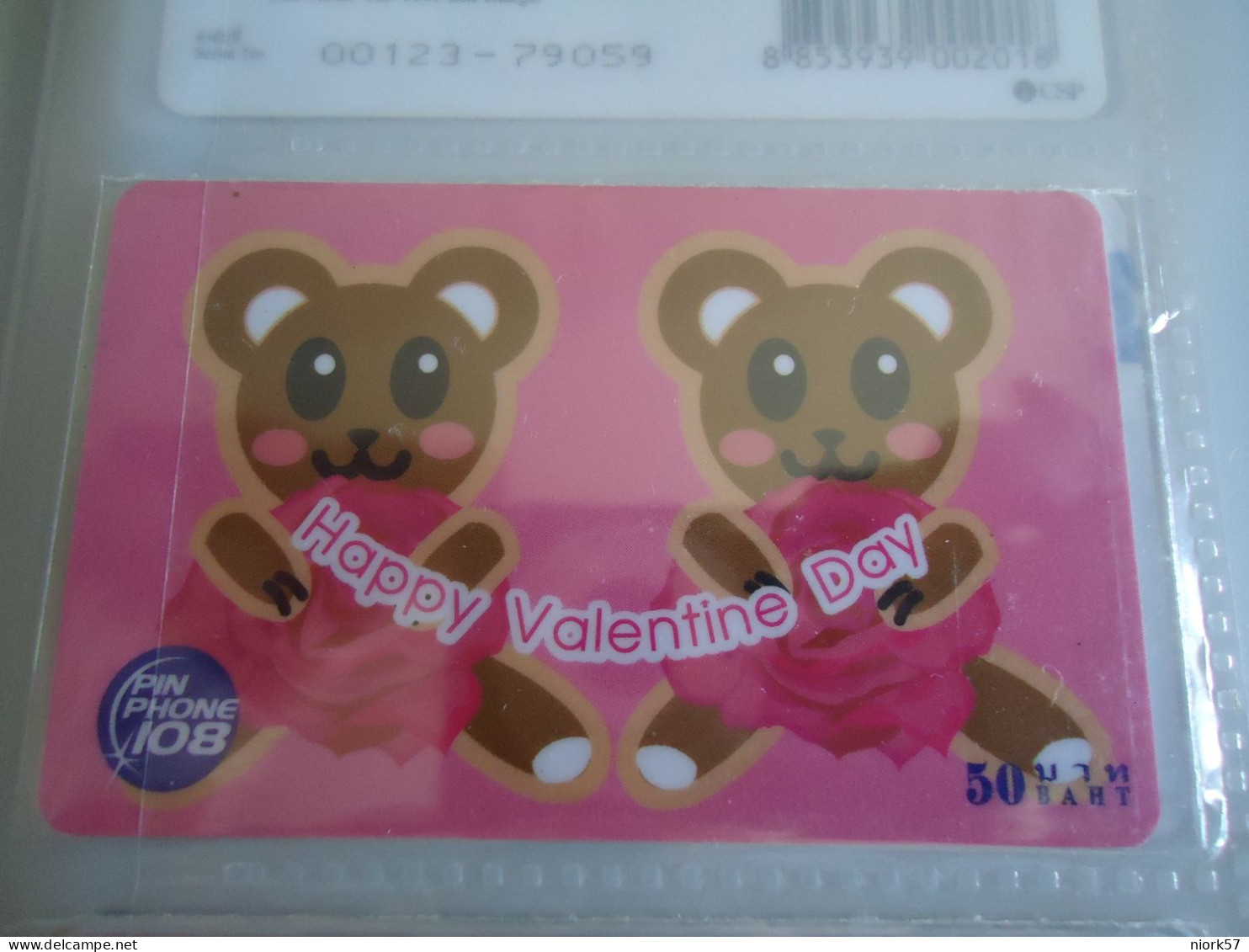 THAILAND USED  CARDS PIN 108  HAPPY VALENTINE DAY - Culture
