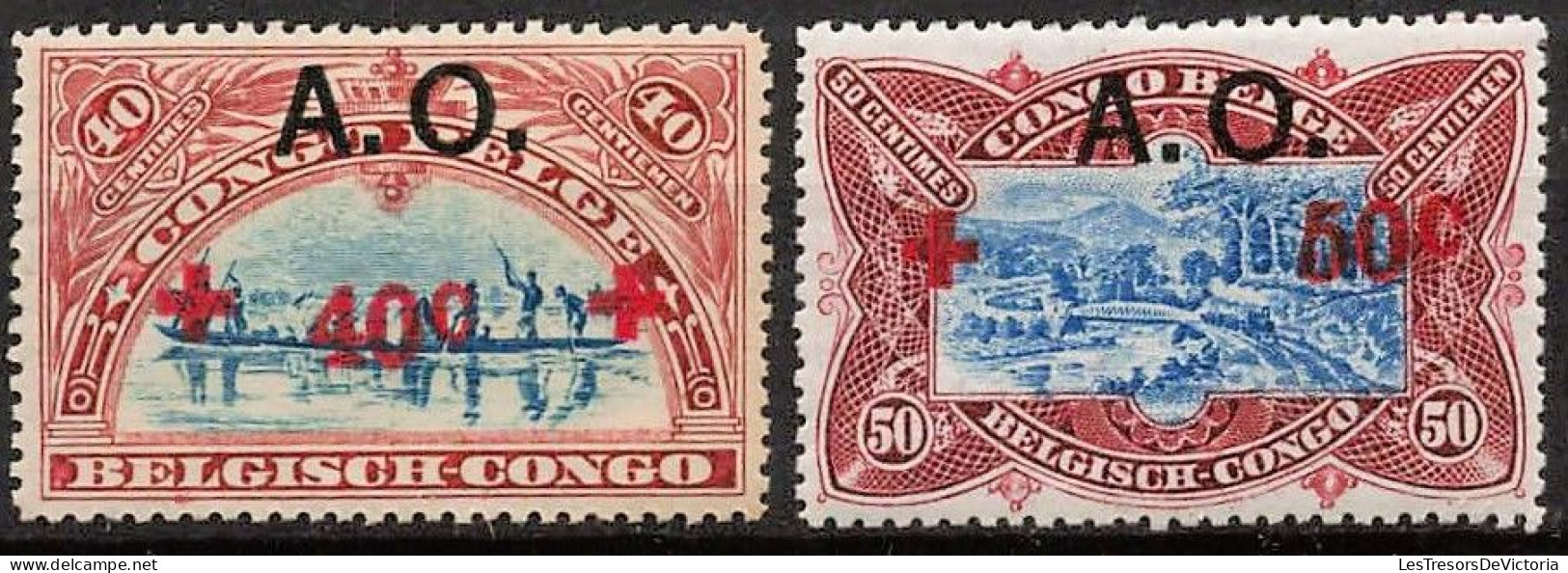 Timbres - Ruanda Urundi - 1918 - COB 36/44*  Croix Rouge - Cote 150 - Neufs